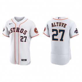 Jose Altuve Houston Astros White 2022 World Series Champions Authentic Jersey