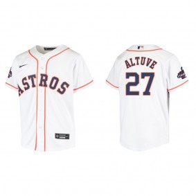 Jose Altuve Youth Houston Astros White 2022 World Series Champions Home Replica Jersey