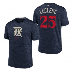 Jose Leclerc Texas Rangers Navy 2023 City Connect Velocity Practice Performance T-Shirt