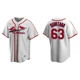Men's St. Louis Cardinals Jose Quintana White Cooperstown Collection Home Jersey