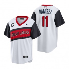 Cleveland Indians Jose Ramirez Nike White 2021 Little League Classic Home Replica Jersey