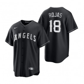 Los Angeles Angels Jose Rojas Nike Black White 2021 All Black Fashion Replica Jersey