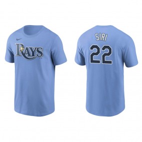 Rays Jose Siri Light Blue Name & Number T-Shirt