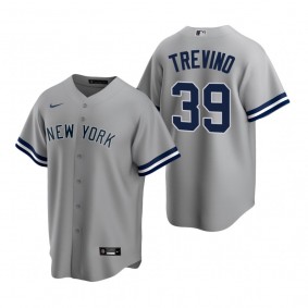 Men's New York Yankees Jose Trevino Nike Gray Replica Road Jersey