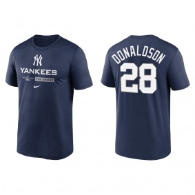 Josh Donaldson New York Yankees Navy 2022 Postseason Authentic Collection Dugout T-Shirt