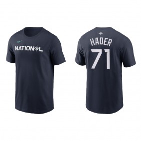 Josh Hader National League Navy 2023 MLB All-Star Game Name & Number T-Shirt
