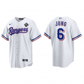 Men's Josh Jung Texas Rangers White 2023 World Series Replica Jersey