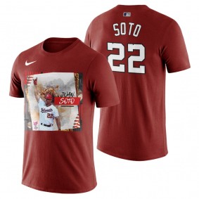 Washington Nationals Juan Soto Red 2022 Home Run Derby Champ T-Shirt