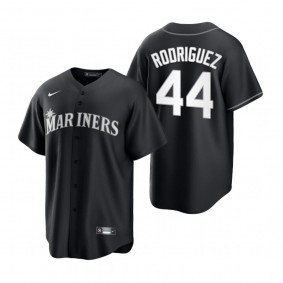 Men's Seattle Mariners Julio Rodriguez Nike Black White Replica Official Jersey