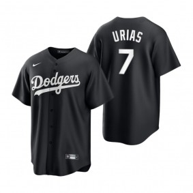 Los Angeles Dodgers Julio Urias Nike Black White 2021 All Black Fashion Replica Jersey