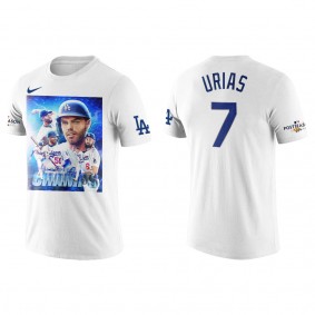 Julio Urias Los Angeles Dodgers White 2022 NL West Division Champions T-Shirt