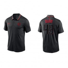 Justin Dunn Cincinnati Reds Nike Black 2023 City Connect Knit Performance Polo