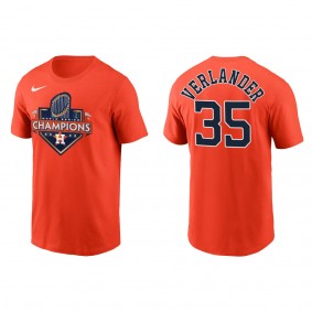 Justin Verlander Houston Astros Orange 2022 World Series Champions T-Shirt
