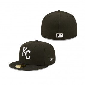 Men's Kansas City Royals Black Team Logo 59FIFTY Fitted Hat
