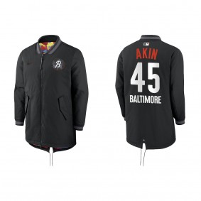 Keegan Akin Baltimore Orioles Nike Black 2023 City Connect Authentic Collection Dugout Long Sleeve Full-Zip Jacket
