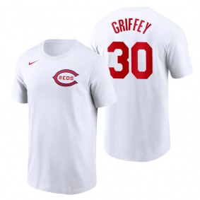 Reds Ken Griffey Jr White 2022 Field of Dreams T-Shirt