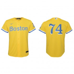 Kenley Jansen Youth Boston Red Sox Nike Gold Light Blue City Connect Replica Jersey