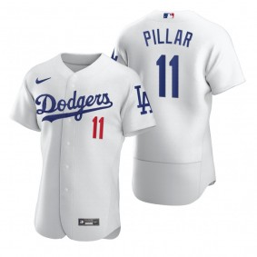 Men's Los Angeles Dodgers Kevin Pillar White Authentic Home Jersey