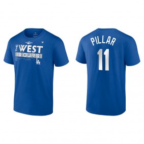 Kevin Pillar Los Angeles Dodgers Royal 2022 NL West Division Champions Locker Room T-Shirt