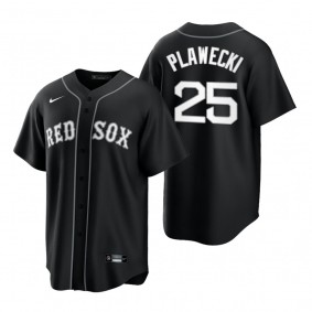 Boston Red Sox Kevin Plawecki Nike Black White 2021 All Black Fashion Replica Jersey