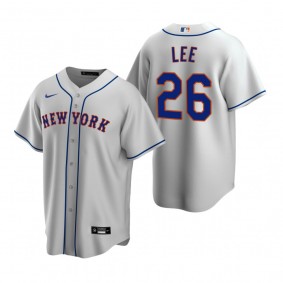 New York Mets Khalil Lee Nike Gray Replica Road Jersey