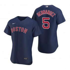 Men's Boston Red Sox Kike Hernandez Navy Authentic Alternate Jersey