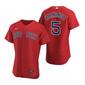 Men's Boston Red Sox Kike Hernandez Red Authentic Alternate Jersey