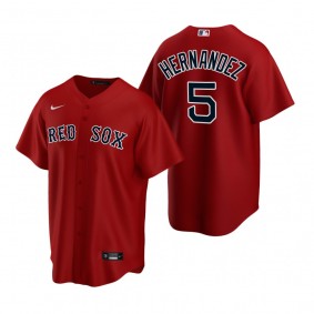 Men's Boston Red Sox Kike Hernandez Red Replica Alternate Jersey