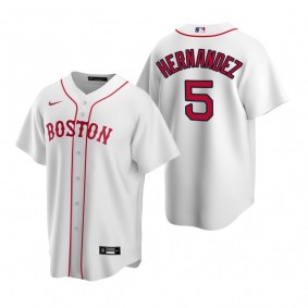 Men's Boston Red Sox Kike Hernandez White Replica Alternate Jersey