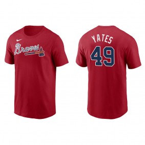Braves Kirby Yates Red Name & Number T-Shirt