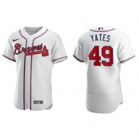 Braves Kirby Yates White Authentic Home Jersey
