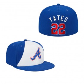 Kirby Yates Atlanta Braves White Royal 2023 City Connect Fitted Hat