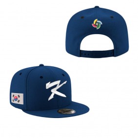 Men's Korea Baseball Navy 2023 World Baseball Classic 9FIFTY Snapback Hat