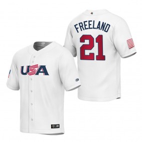 Kyle Freeland Youth USA Baseball White 2023 World Baseball Classic Replica Jersey