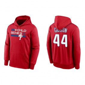 Kyle Gibson Philadelphia Phillies Red 2022 World Series Authentic Collection Dugout Pullover Hoodie