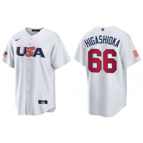 Kyle Higashioka Men's USA Baseball White 2023 World Baseball Classic Replica Jersey