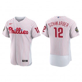 Kyle Schwarber Philadelphia Phillies White 2022 World Series Home Authentic Jersey