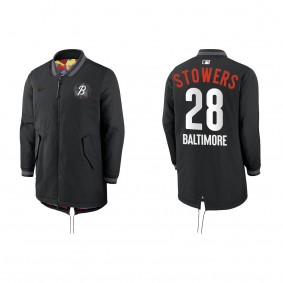 Kyle Stowers Baltimore Orioles Nike Black 2023 City Connect Authentic Collection Dugout Long Sleeve Full-Zip Jacket