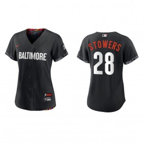 Kyle Stowers Women's Baltimore Orioles Black 2023 City Connect Replica Jersey