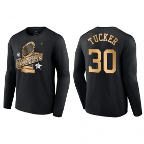 Kyle Tucker Houston Astros Black 2022 World Series Champions Parade T-Shirt