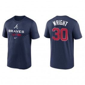 Kyle Wright Atlanta Braves Navy 2022 Postseason Authentic Collection Dugout T-Shirt
