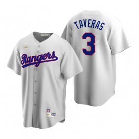 Texas Rangers Leody Taveras Nike White Cooperstown Collection Home Jersey