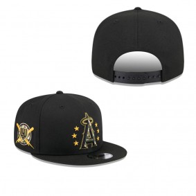 Men's Los Angeles Angels Black 2024 Armed Forces Day 9FIFTY Snapback Hat