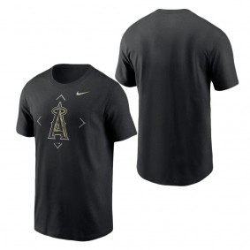 Men's Los Angeles Angels Black Camo Logo T-Shirt