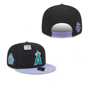 Men's Los Angeles Angels Black Purple Grape Big League Chew Flavor Pack 9FIFTY Snapback Hat