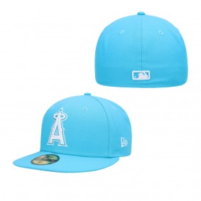 Men's Los Angeles Angels Blue Vice Highlighter Logo 59FIFTY Fitted Hat