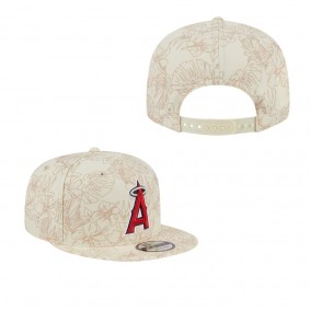 Men's Los Angeles Angels Cream Spring Training Leaf 9FIFTY Snapback Hat