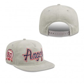 Men's Los Angeles Angels Gray Corduroy Golfer Adjustable Hat