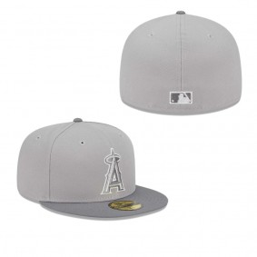 Men's Los Angeles Angels Gray Green Undervisor 59FIFTY Fitted Hat