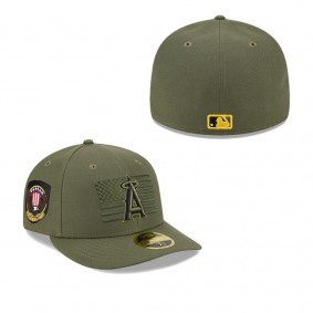 Men's Los Angeles Angels Green 2023 Armed Forces Day Low Profile 59FIFTY Fitted Hat
